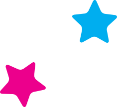 blue and pink stars image